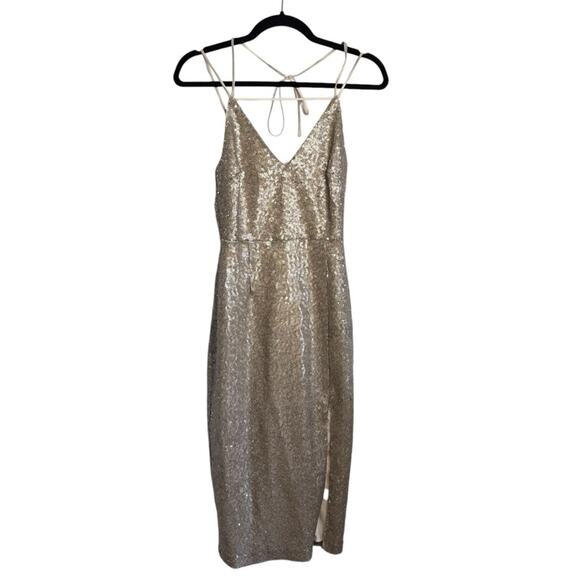 Bailey 44 Jordan Gold Sequin Dress - Picture 2 of 8